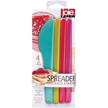 Joie 7" Multi Purpose Spreader Knife 4pc Set - Great for Peanut Butter, Cream Cheese, Icing and More