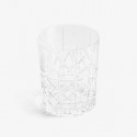 Vertical Stripe Old Fashioned Water Glasses with Luxurious Box, (Set of 6)