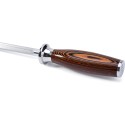 Honing Steel for All Kitchen Knives Daily Sharpening Maintenance - High Carbon German Stainless Steel with Pakkawood Handle - 9-inch 