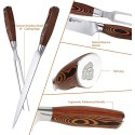  9" Carving Knife & 7" Fork - Professional 2 Pcs Meat Carving Knife Set