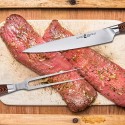  9" Carving Knife & 7" Fork - Professional 2 Pcs Meat Carving Knife Set